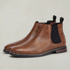 Men’s Leather Chelsea Boots - Classic Slip-On Ankle Fit