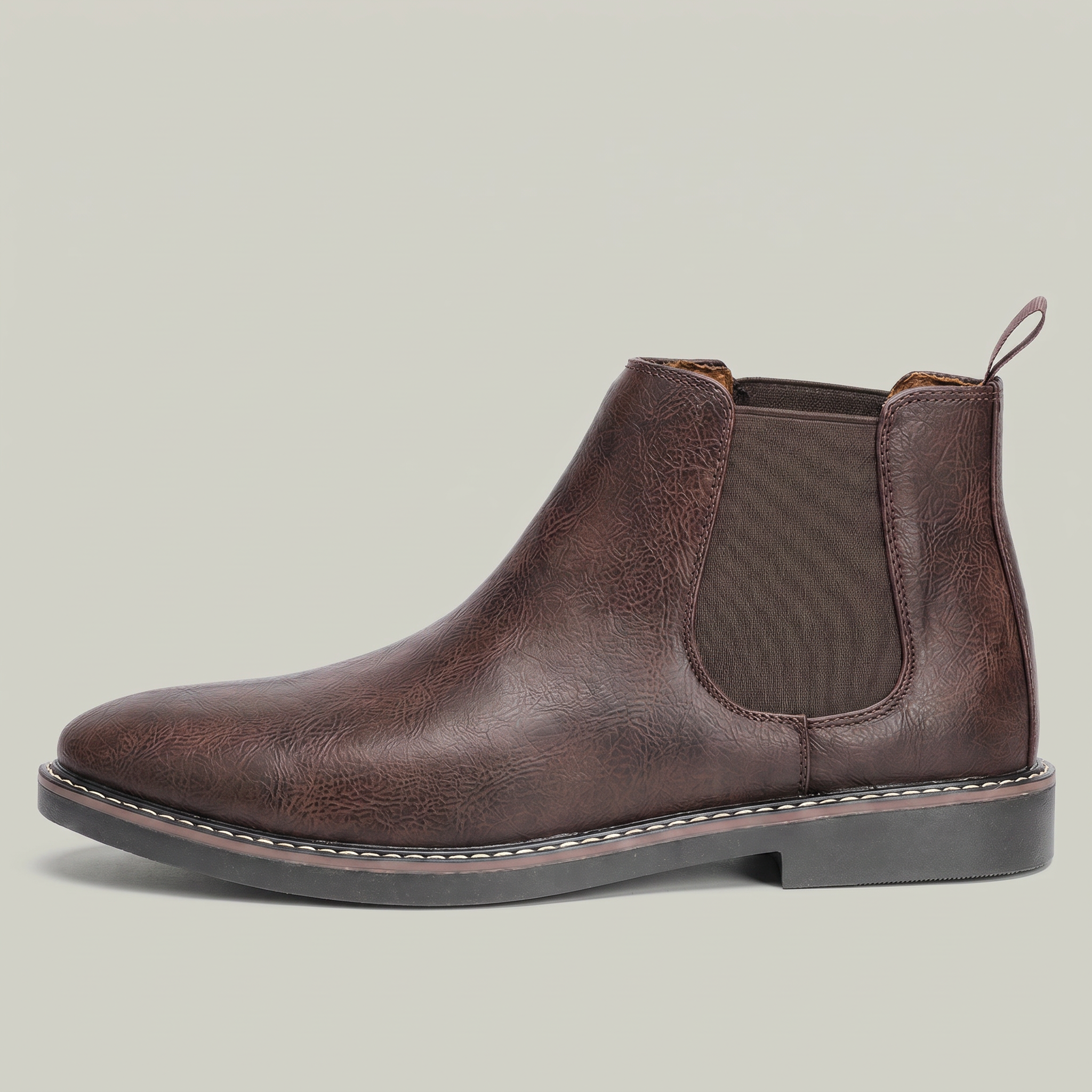 Men’s Leather Chelsea Boots - Classic Slip-On Ankle Fit