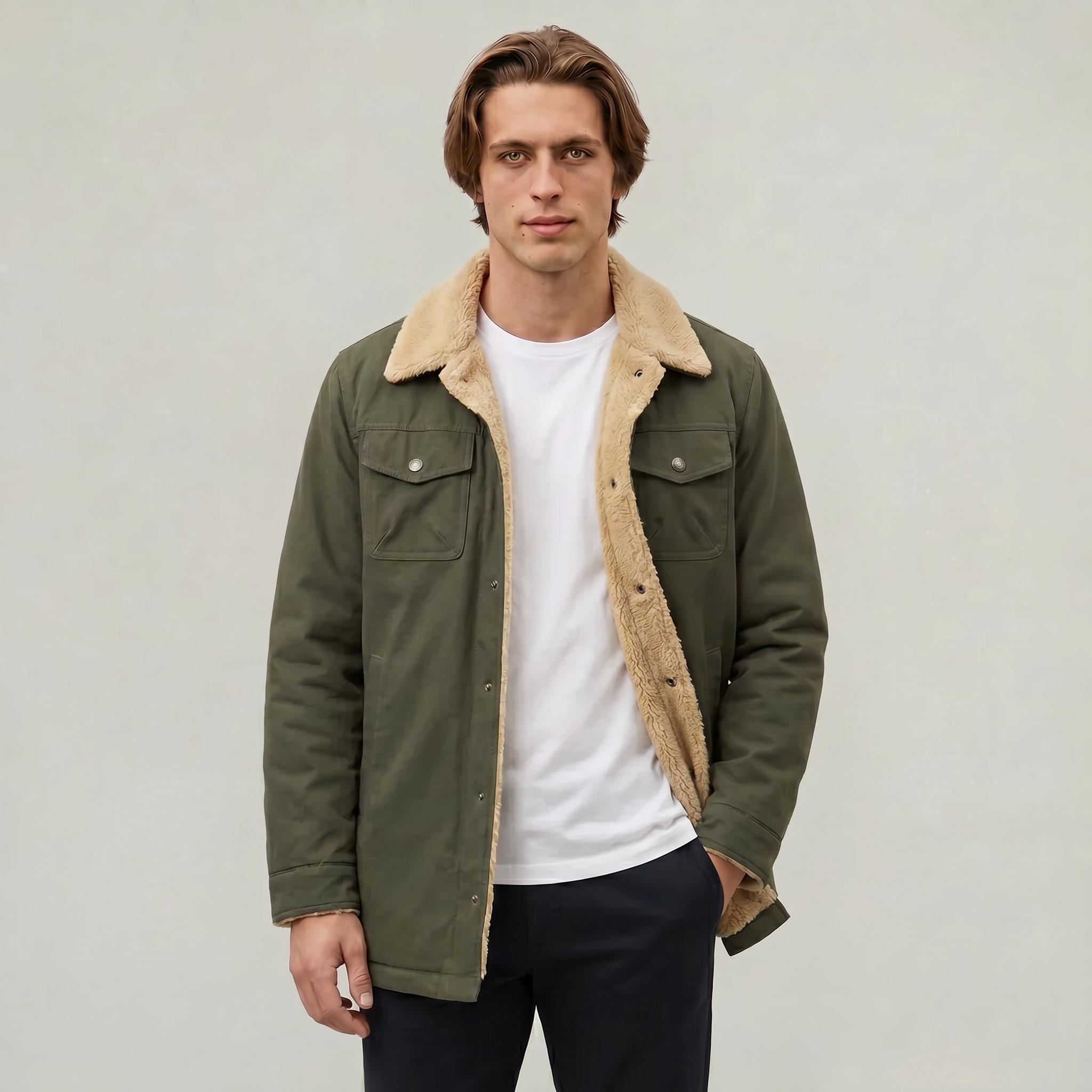 Men’s Fleeced Winter Casual Jacket