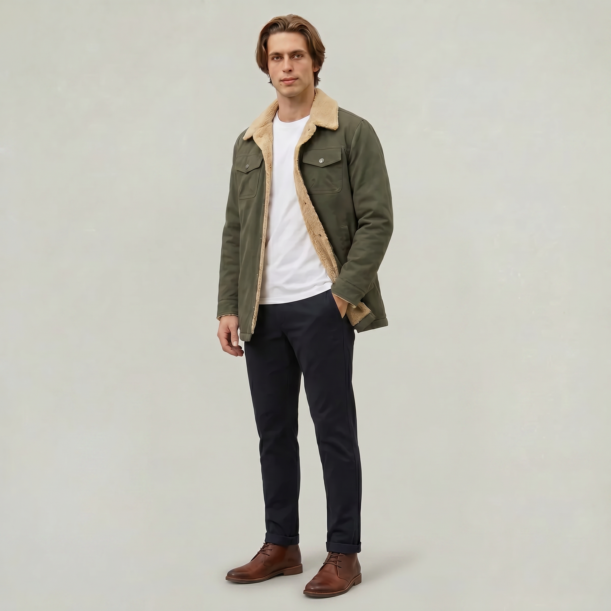 Men’s Fleeced Winter Casual Jacket