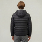 Men’s Hooded Puffer Jacket - Full Zip Lightweight Fit