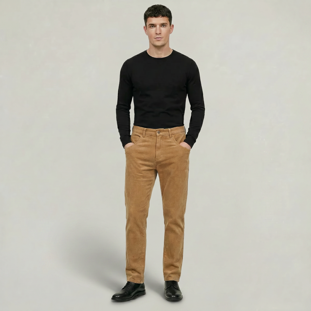 Men’s Corduroy Pants - Slim Fit Straight Leg
