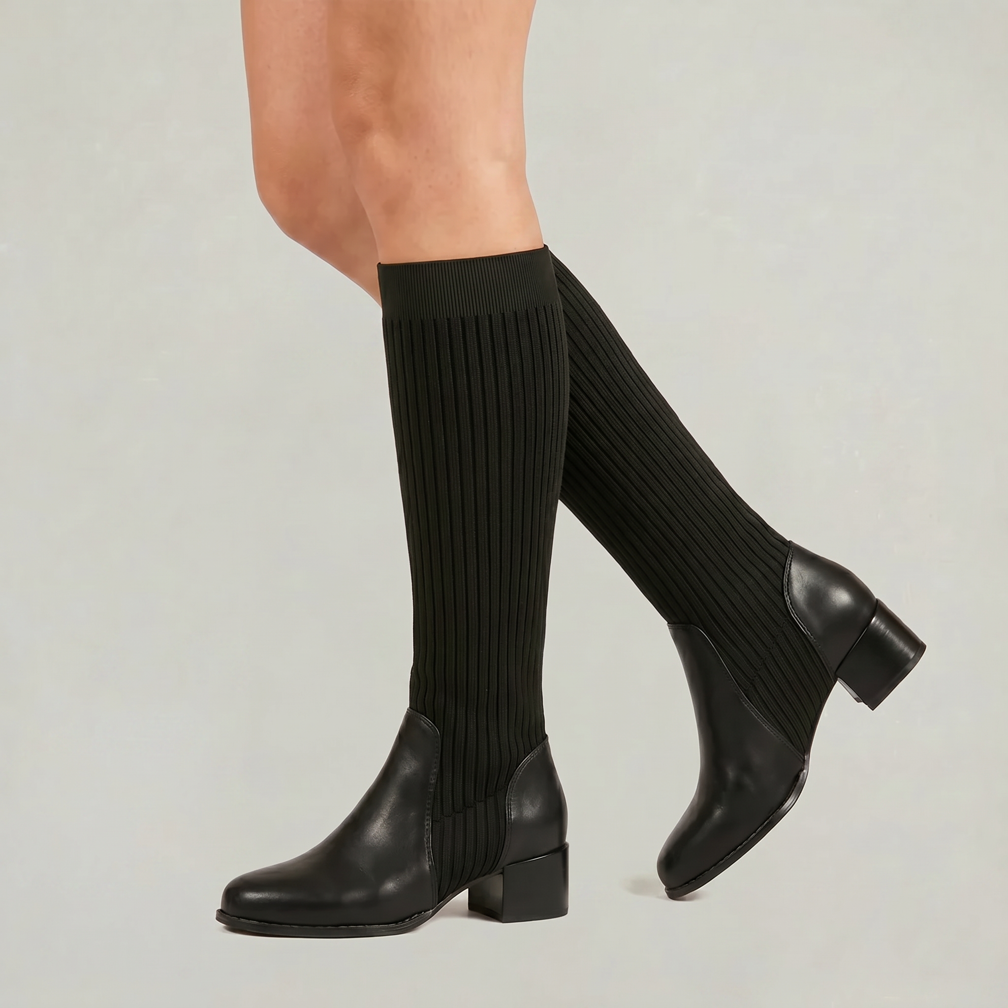 Women’s Tall Boots - Block Heel Knee High Fit