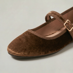 Women’s Low-Cut Square-Toe Flat Shoes - Buckle Strap Comfort Fit