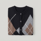 Women’s Argyle Knit Button Cardigan