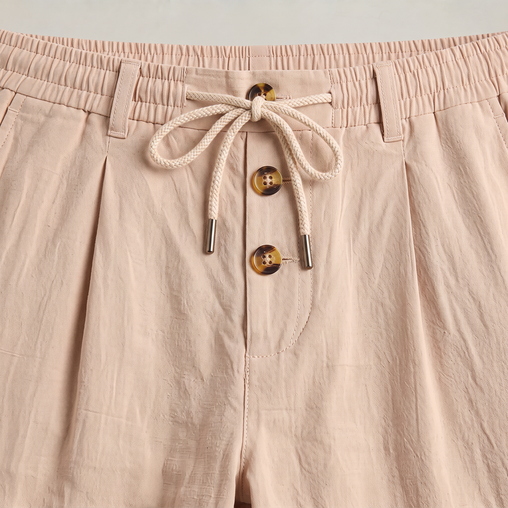 Men’s Breathable Straight-Leg Solid Colour Linen Trousers