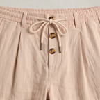 Men’s Breathable Straight-Leg Solid Colour Linen Trousers