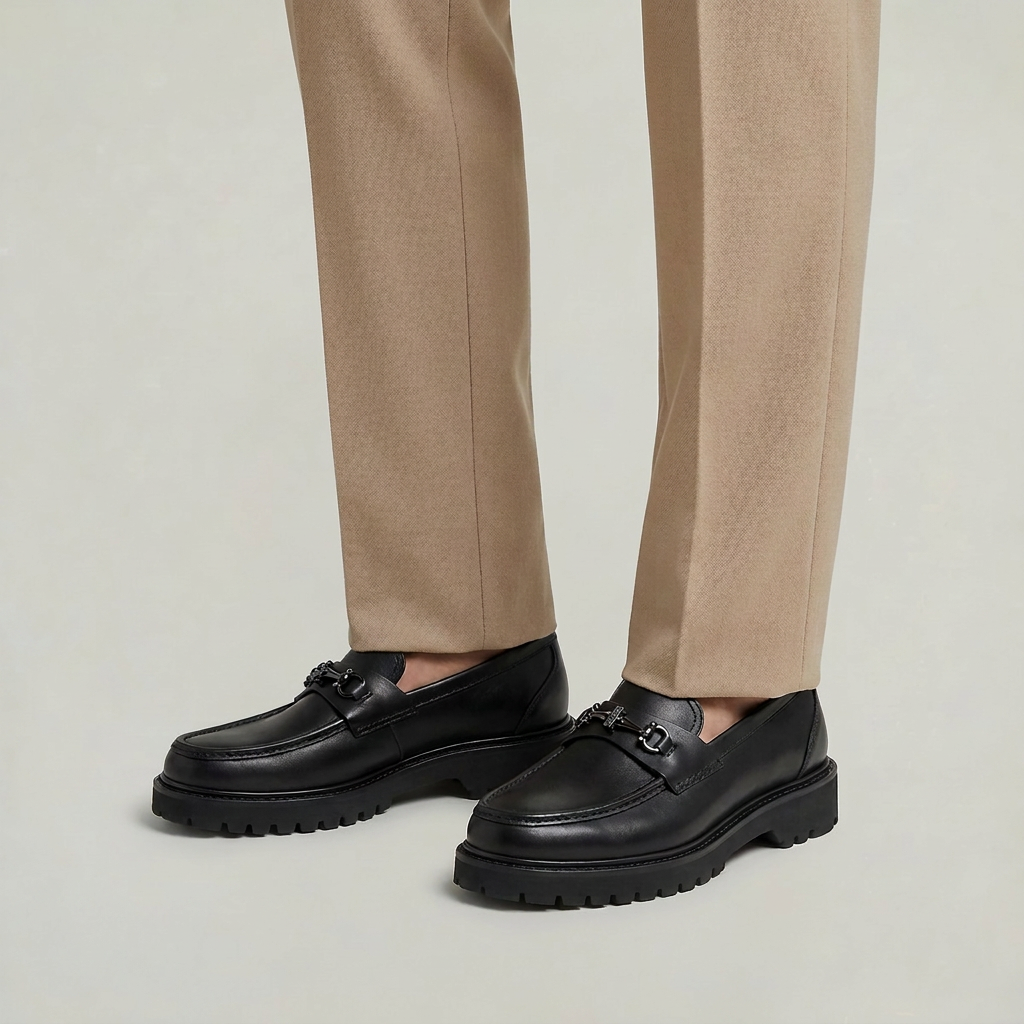 Men's Chunky Horsebit Loafers - Lug Sole Slip-On
