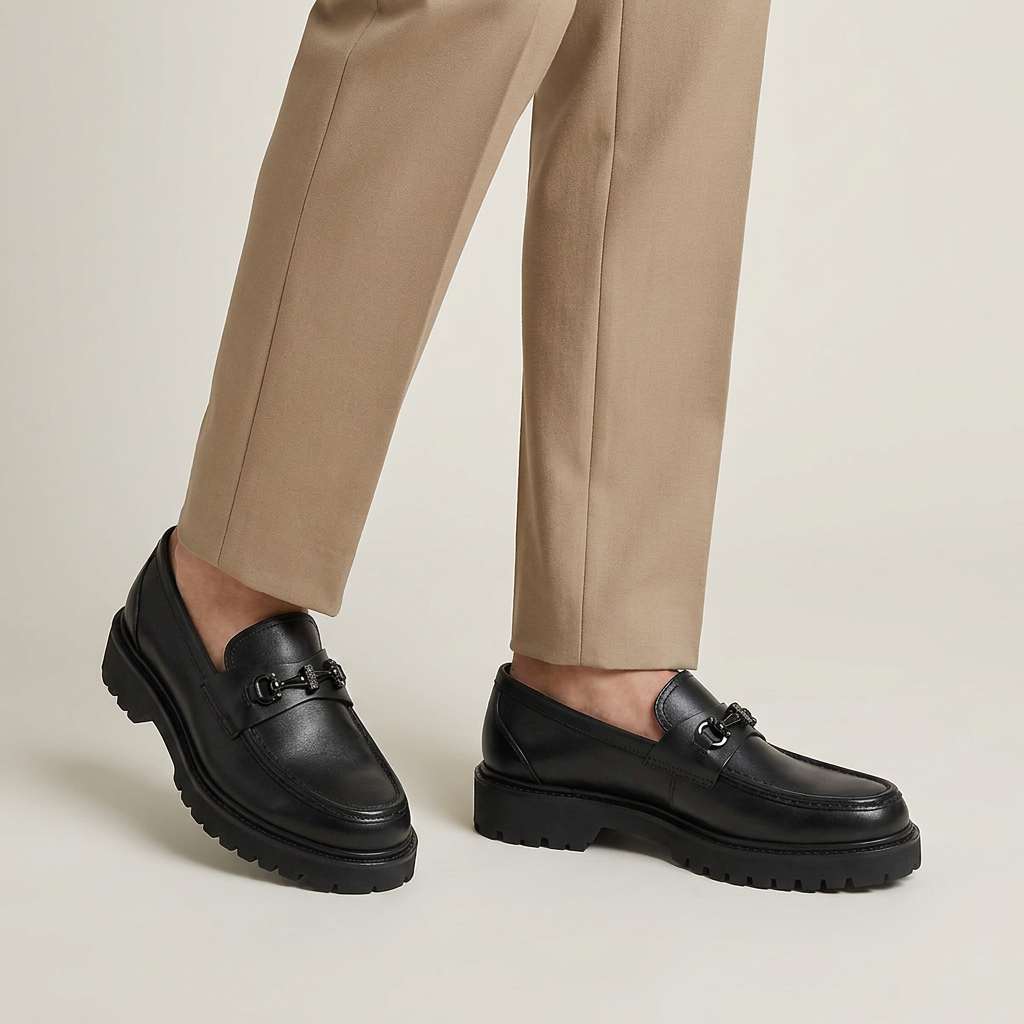 Men's Chunky Horsebit Loafers - Lug Sole Slip-On