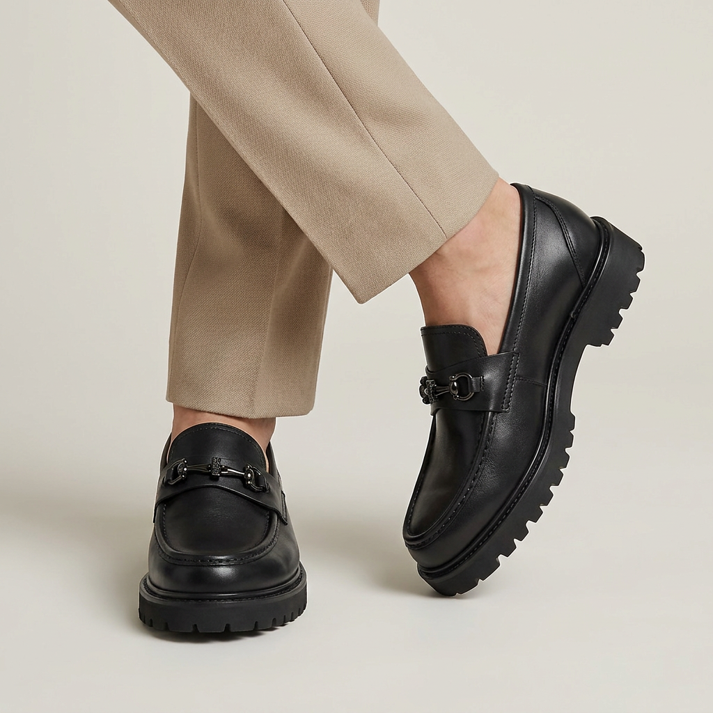 Men's Chunky Horsebit Loafers - Lug Sole Slip-On