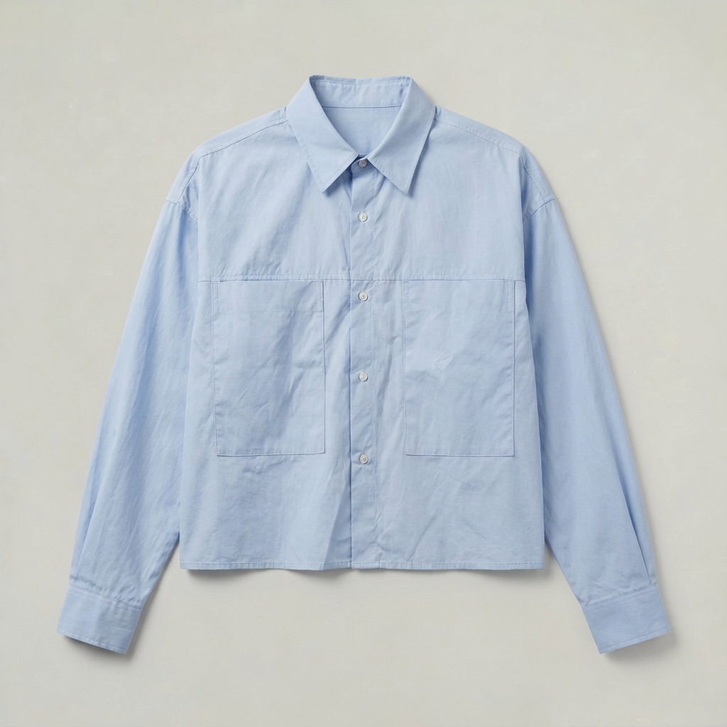 Men’s Cotton Shirt Cropped Fit Long Sleeve