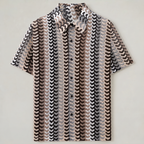 Men’s Crochet Knit Resort Shirt