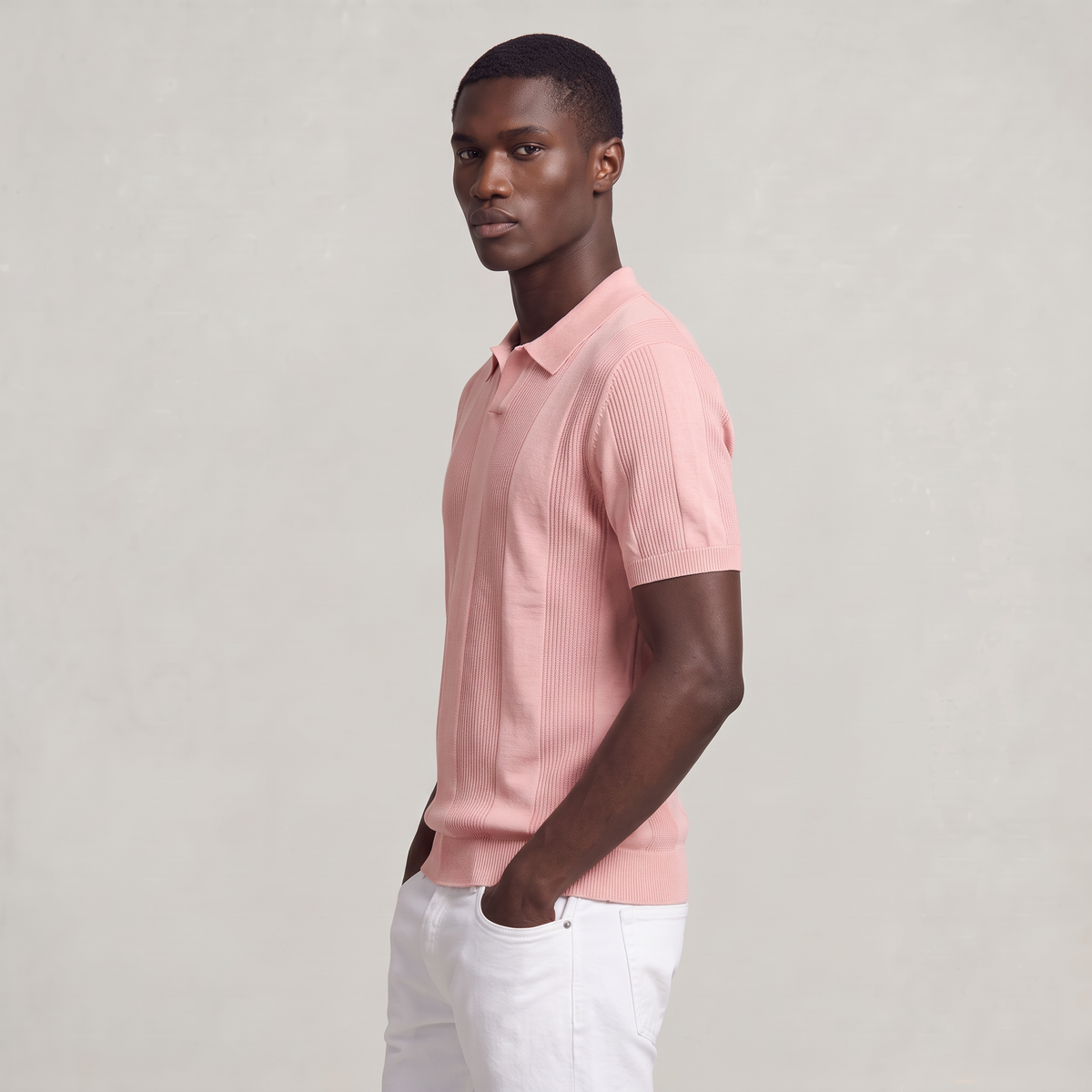 Men’s Knitted Short Sleeve Polo Shirt