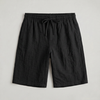 Men’s Linen Drawstring Straight-Leg Breathable Shorts