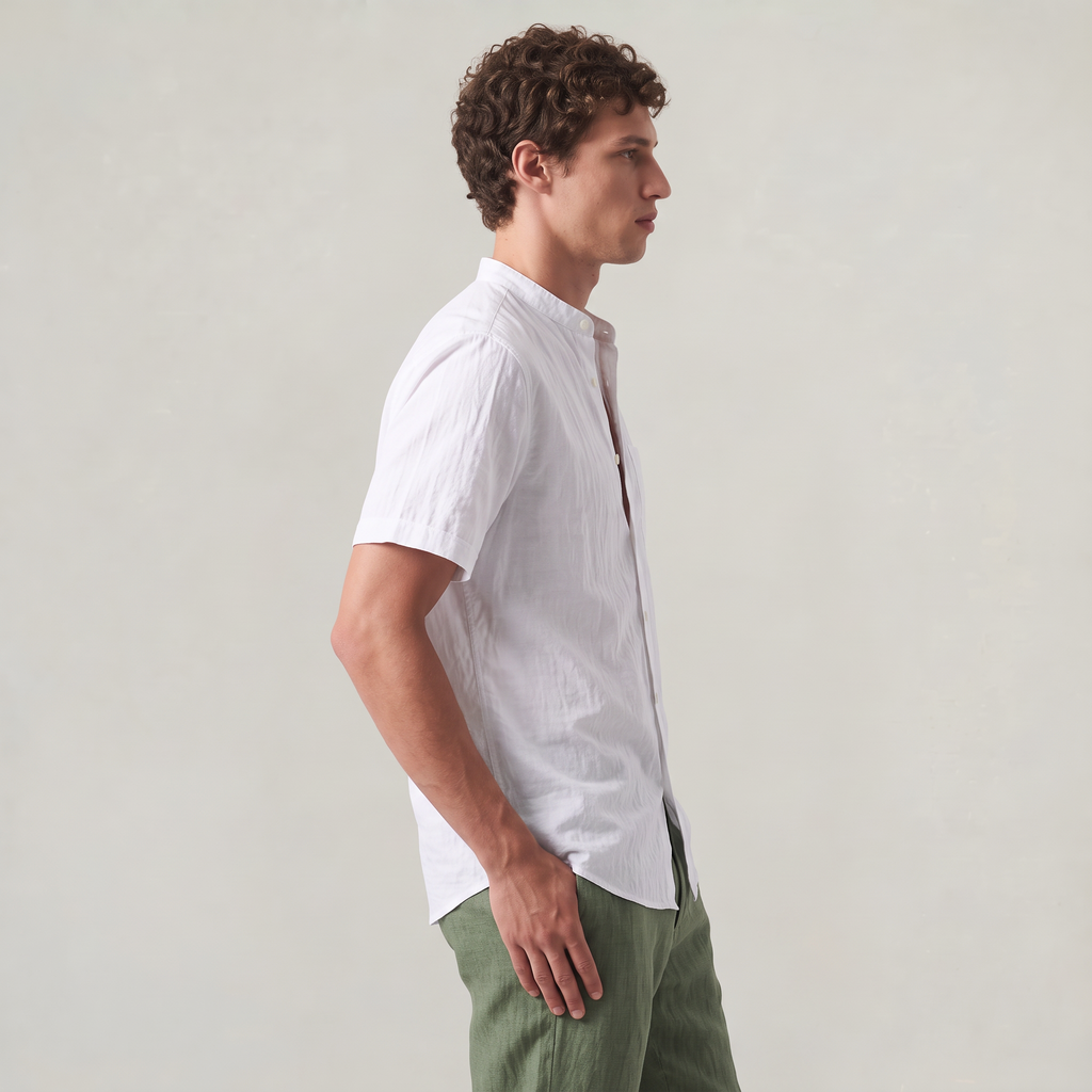 Men’s Linen Short-Sleeved Shirt