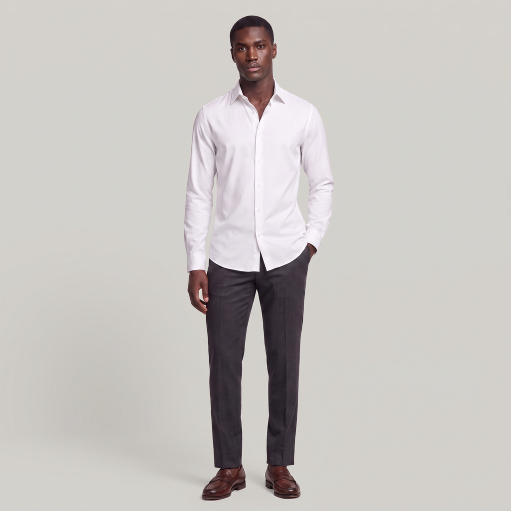 Men's Shirt – Long Sleeve Button-Up Casual Fit