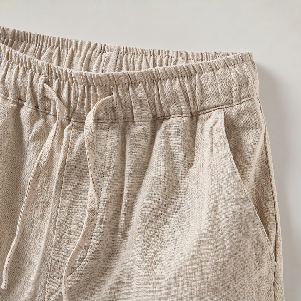 Men's Shorts - Drawstring Elastic Waist Relaxed Fit