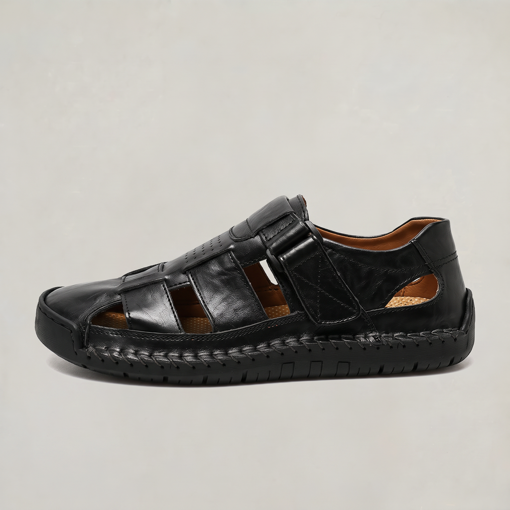 Men’s Leather Slip-On Sandals