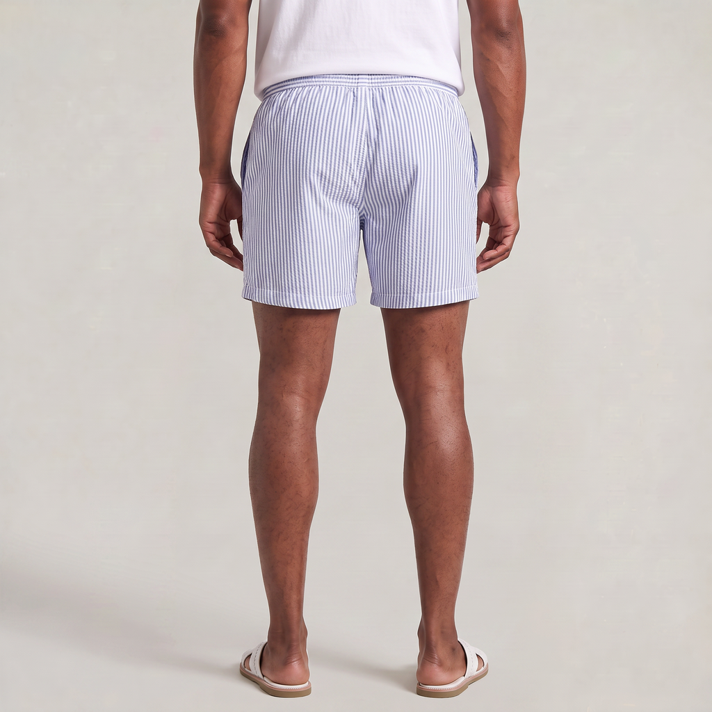 Men’s Striped Drawstring Swim Shorts