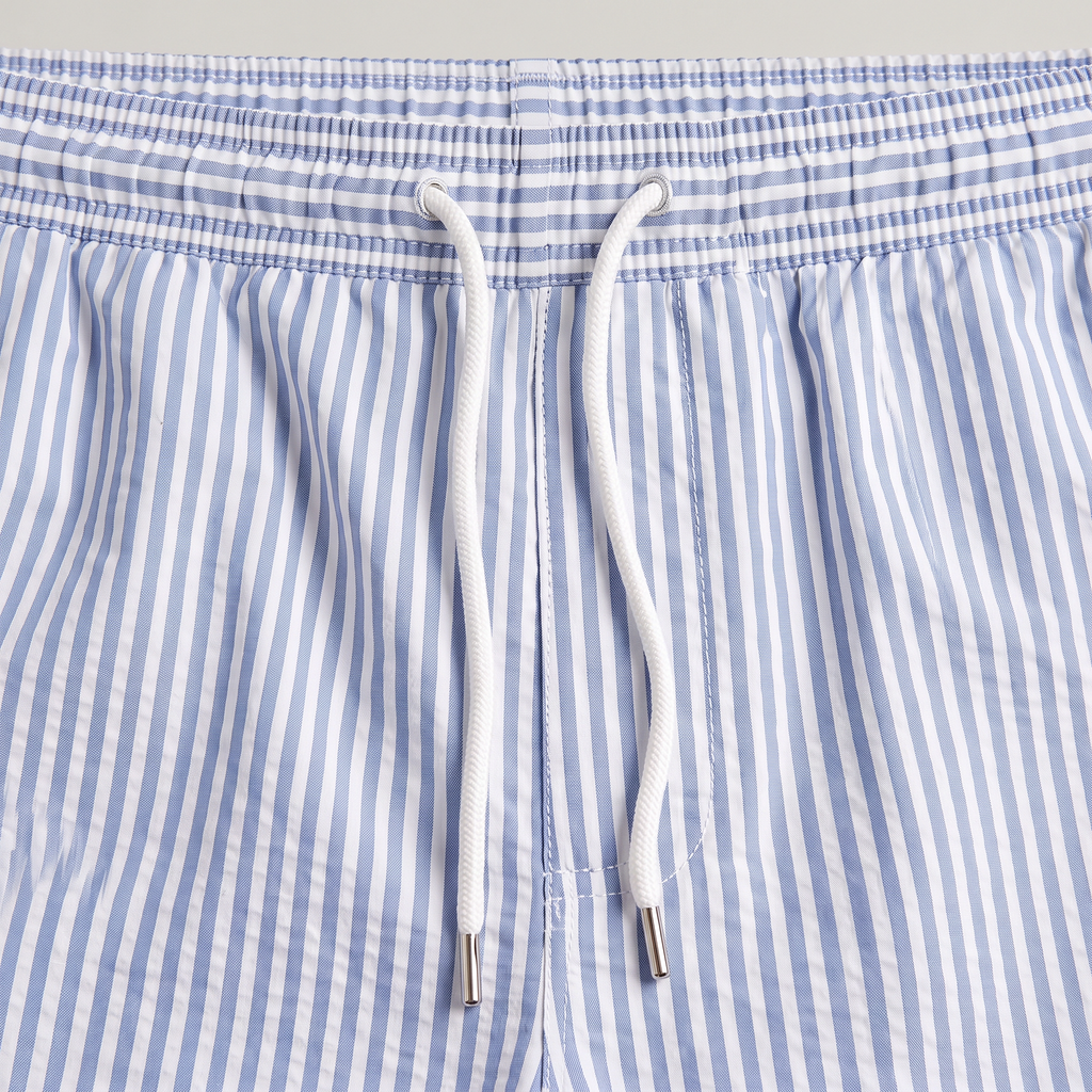 Men’s Striped Drawstring Swim Shorts
