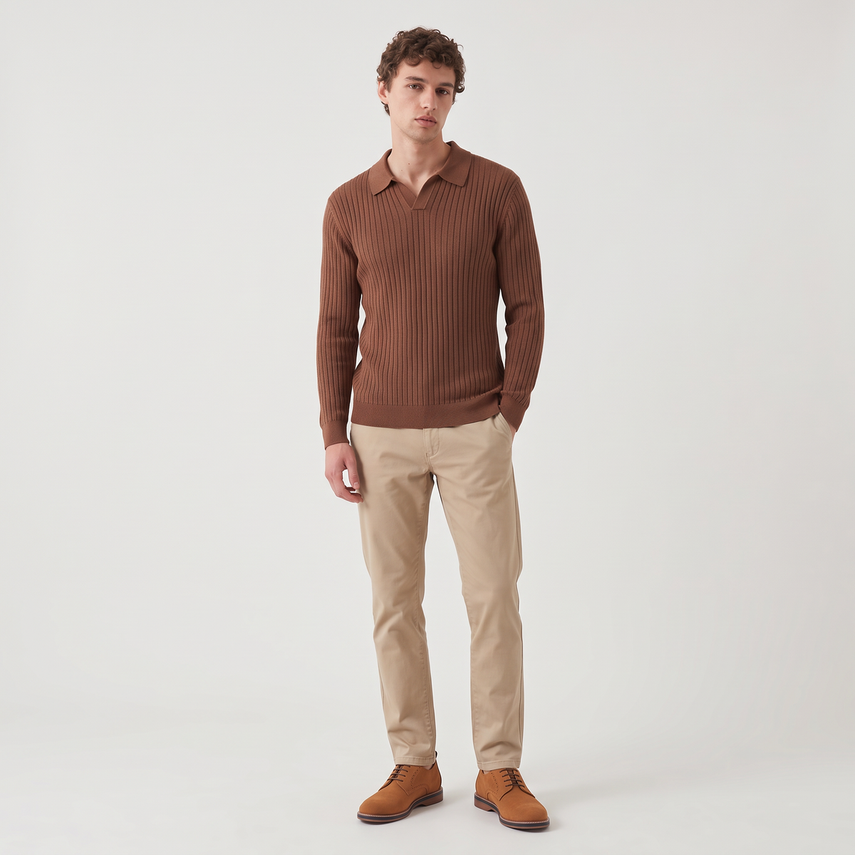 Men’s Suede Look Derby Shoes