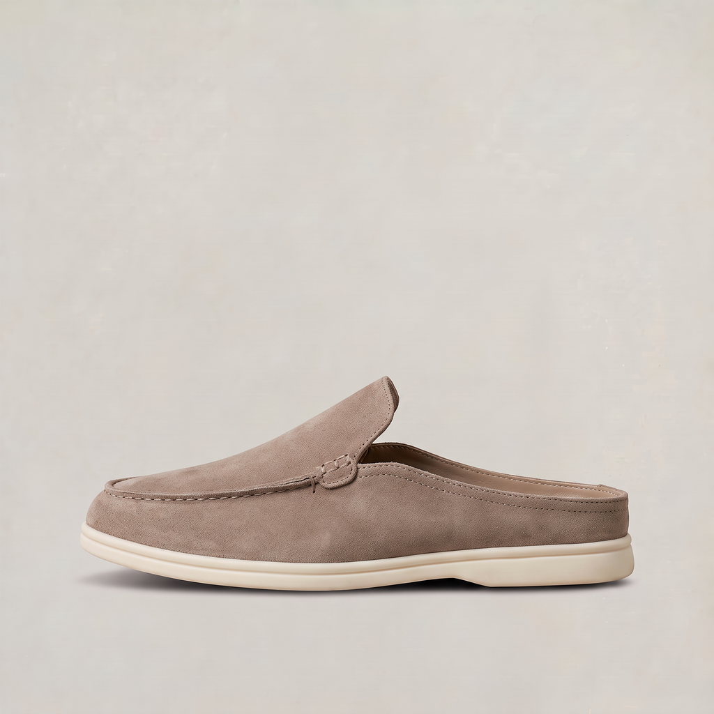 Men’s Suede Look Slip-On Loafers Mule Style