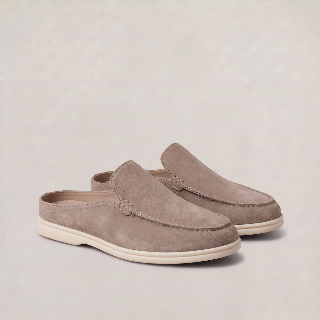 Men’s Suede Look Slip-On Loafers Mule Style