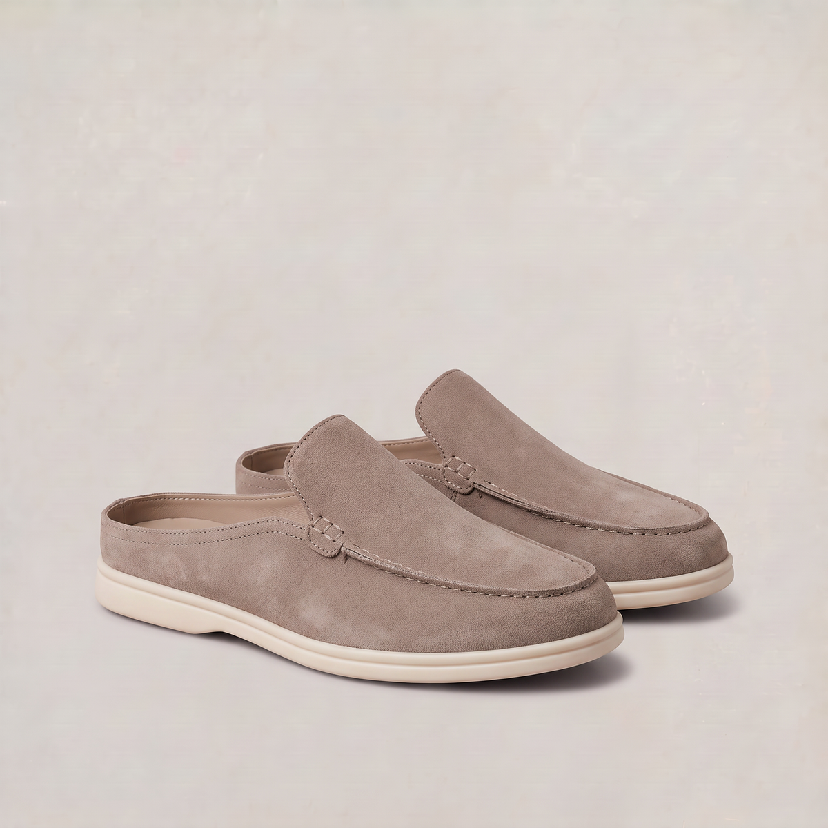 Men’s Suede Look Slip-On Loafers Mule Style
