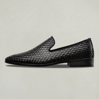 Men’s Woven Leather-Look Loafers
