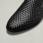 Men’s Woven Leather-Look Loafers