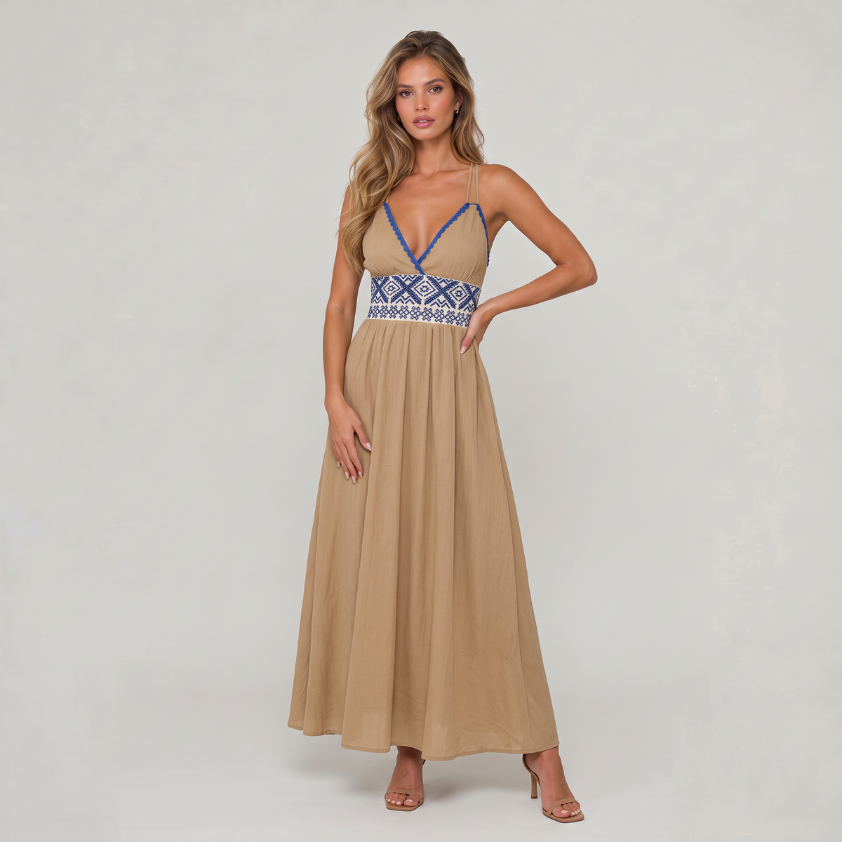 Women’s Embroidered Resort Maxi Dress