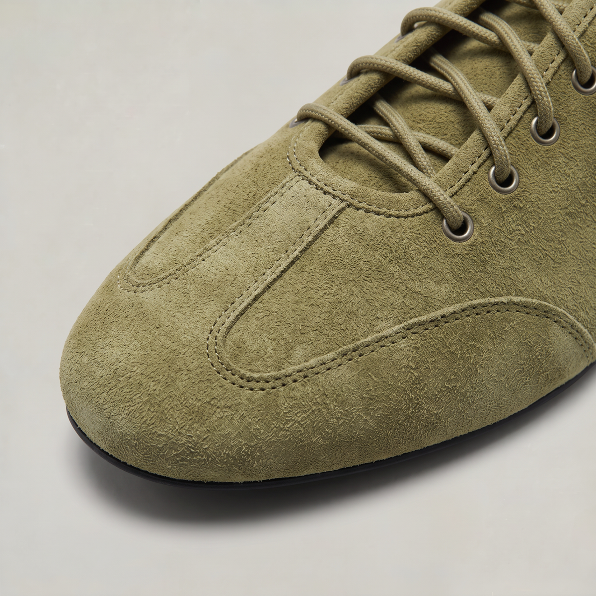 Women’s Ballet Flats Suede Look Lace-Up Sneakerina