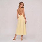 Women’s Broderie Anglaise V-Neck Flutter Sleeve Midi Dress