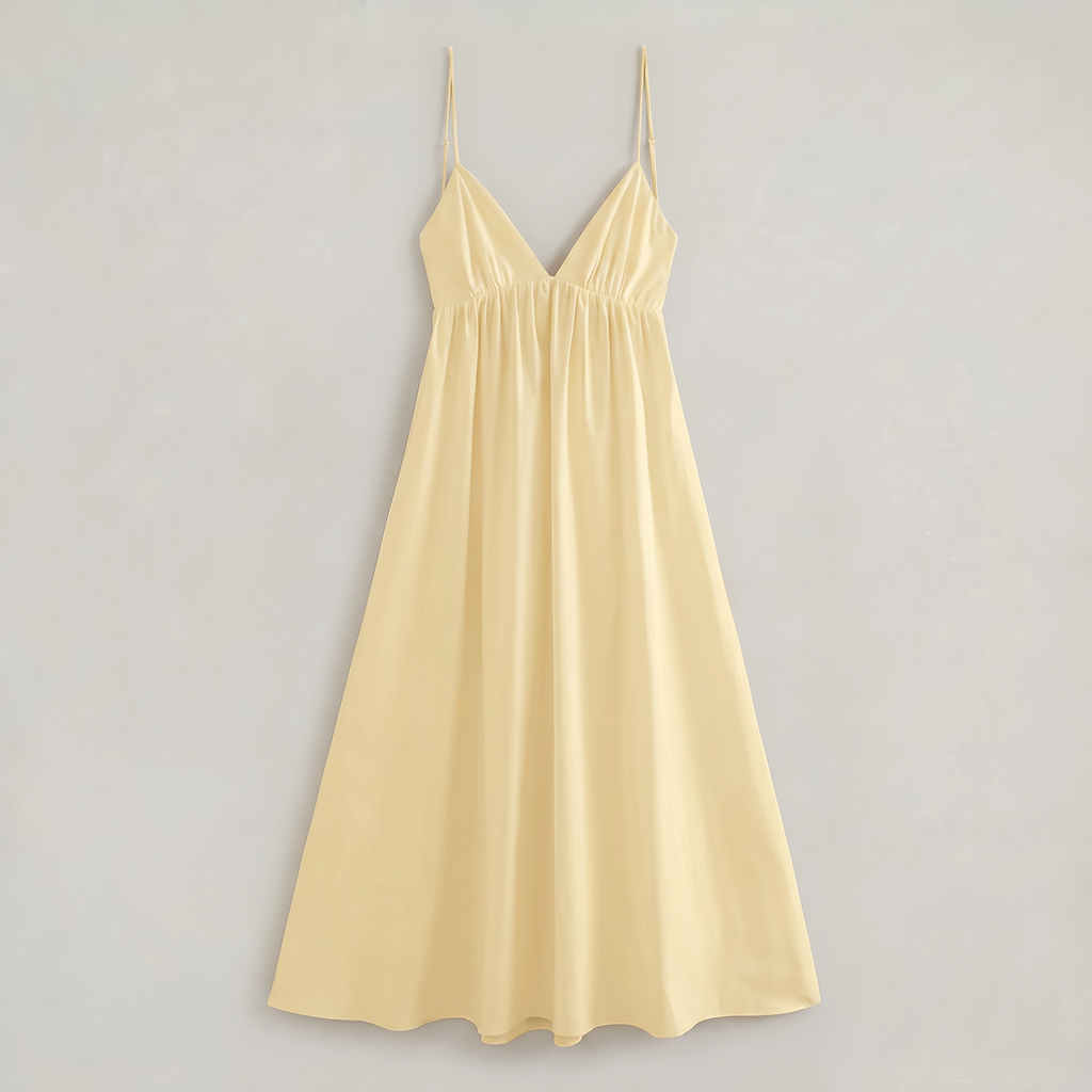 Women’s Broderie Anglaise V-Neck Flutter Sleeve Midi Dress