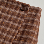 Women’s Checked Wrap Front Mini Skirt