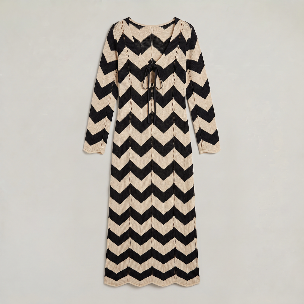 Women’s Chevron Crochet Resort Maxi Dress