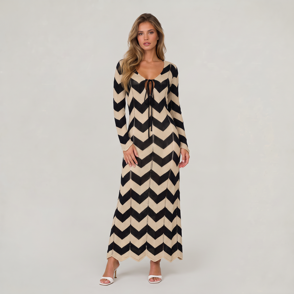 Women’s Chevron Crochet Resort Maxi Dress