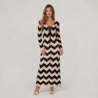 Women’s Chevron Crochet Resort Maxi Dress