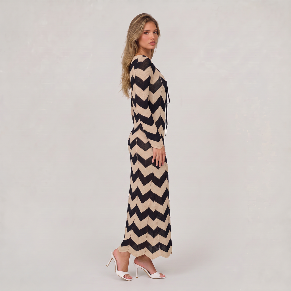Women’s Chevron Crochet Resort Maxi Dress