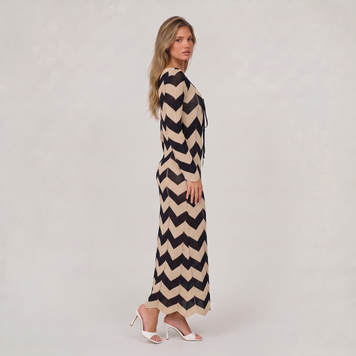 Women’s Chevron Crochet Resort Maxi Dress