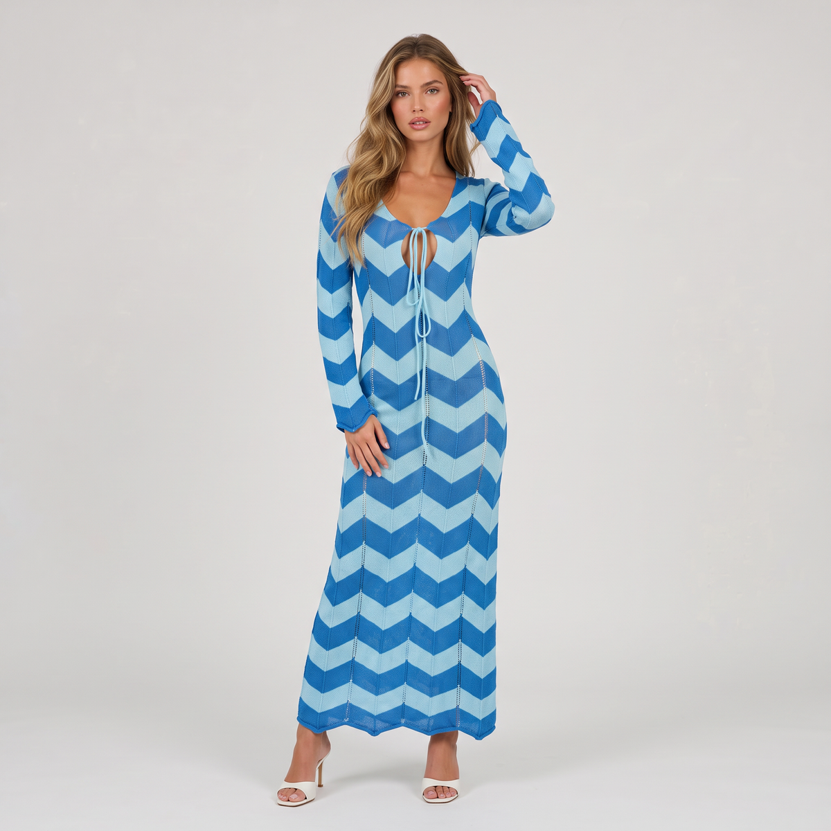 Women’s Chevron Crochet Resort Maxi Dress