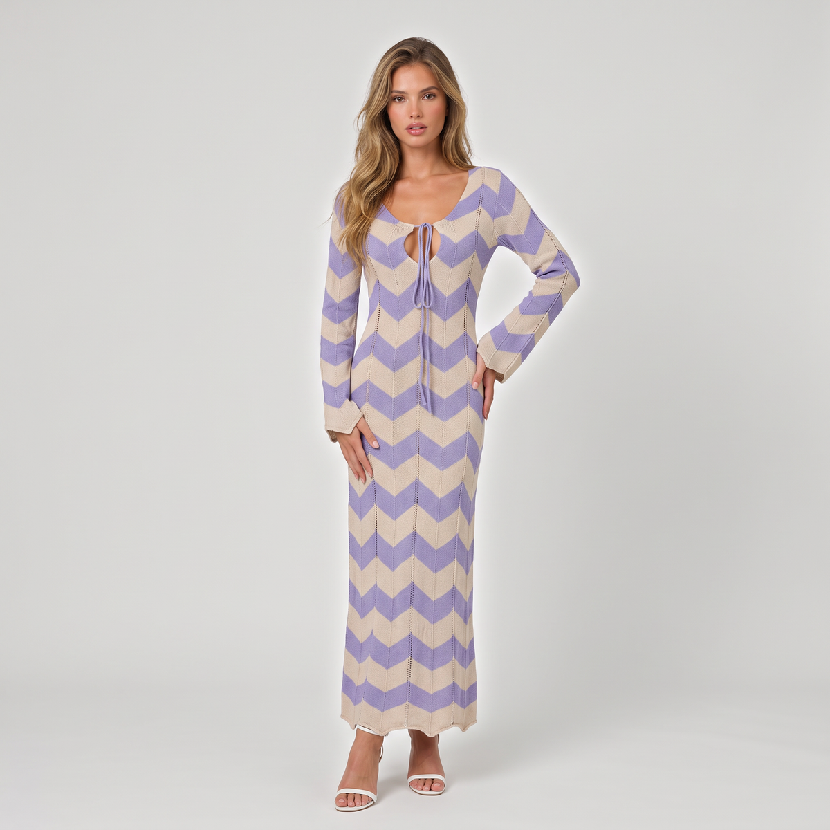 Women’s Chevron Crochet Resort Maxi Dress