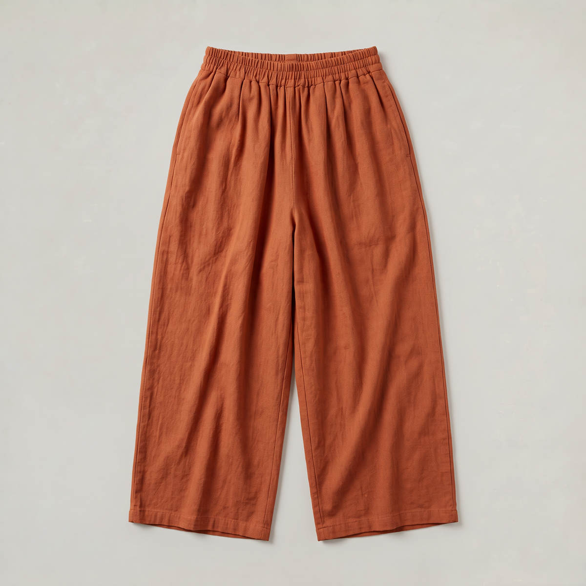 Women’s Cotton Linen Gaucho Trousers Cropped Wide Leg