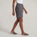 Women’s Cotton Linen Knee Length Shorts - Drawstring Relaxed Fit