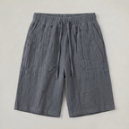 Women’s Cotton Linen Knee Length Shorts - Drawstring Relaxed Fit