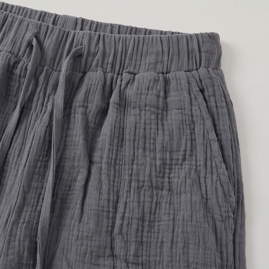 Women’s Cotton Linen Knee Length Shorts - Drawstring Relaxed Fit