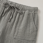 Women’s Cotton Linen Knee Length Shorts - Drawstring Relaxed Fit