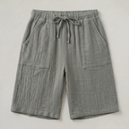 Women’s Cotton Linen Knee Length Shorts - Drawstring Relaxed Fit