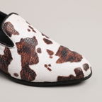 Women’s Cow Print Slip-On Loafers
