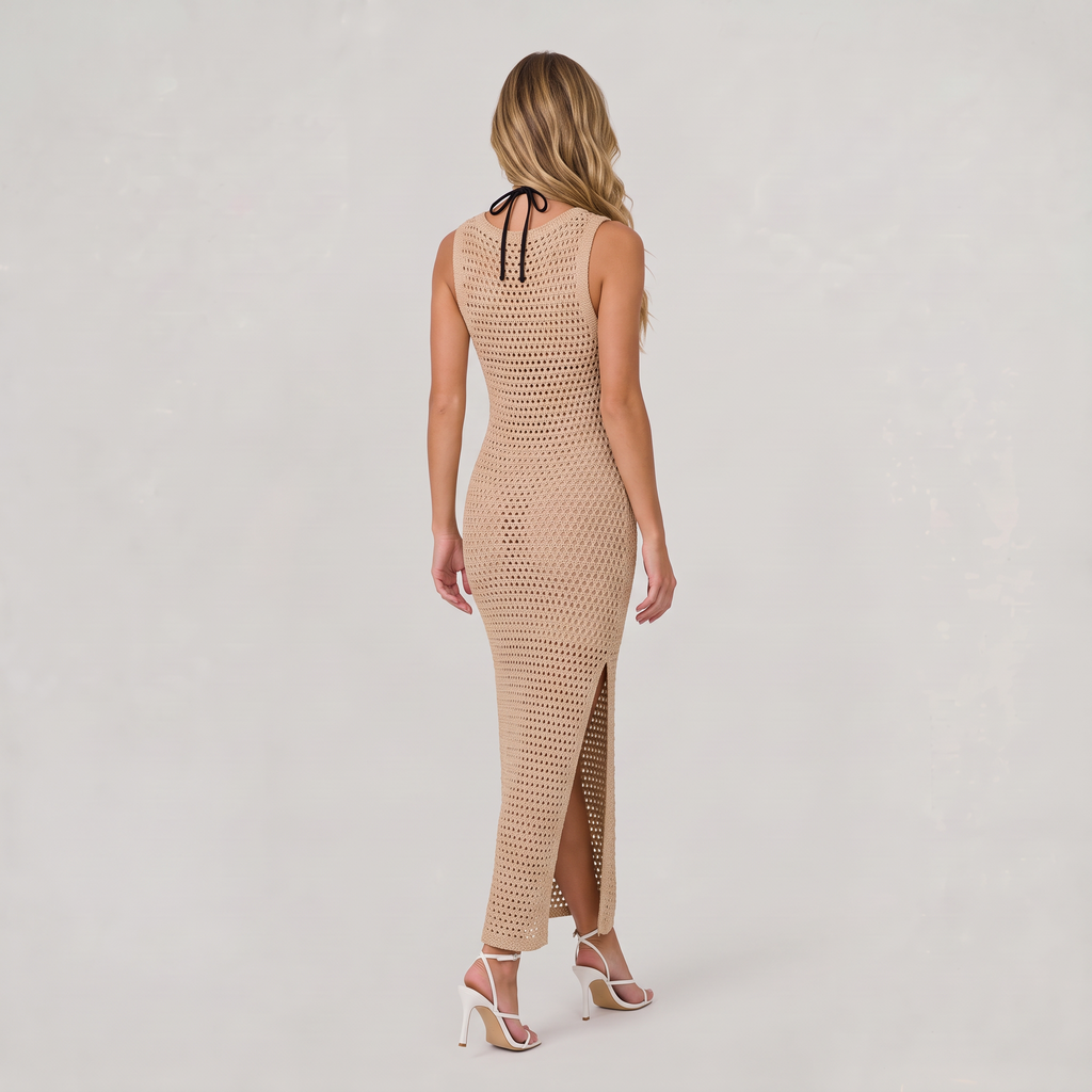 Women’s Crochet Sleeveless Resort Maxi Dress